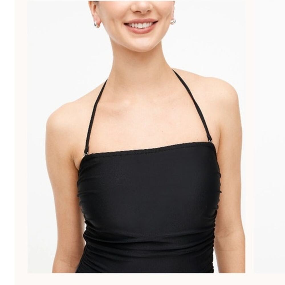 NWT J. Crew Strapless One-Piece Swimsuit Black M